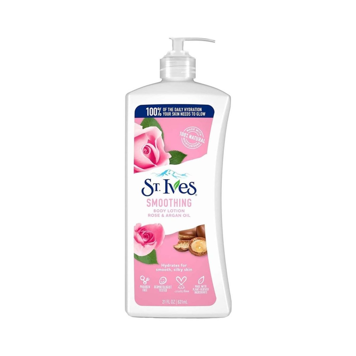 077043002032.jpg St. Ives Rose and Argan Oil Smoothing Lotion 621ml - Image 1