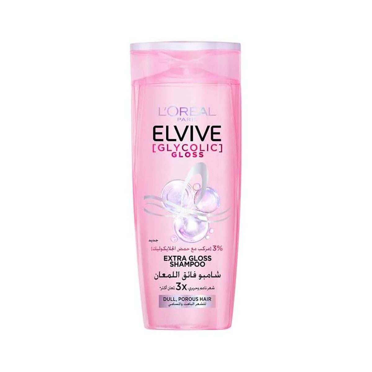3610340673801 Loreal Elvive Glycolic Gloss Extra Gloss Shampoo 400ml - Image 1