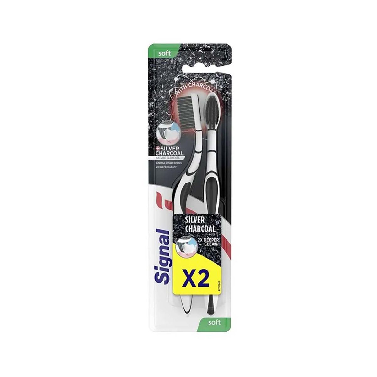 8000630727539.jpg Signal Silver Charcoal Toothbrush 2-Pack - Image 1