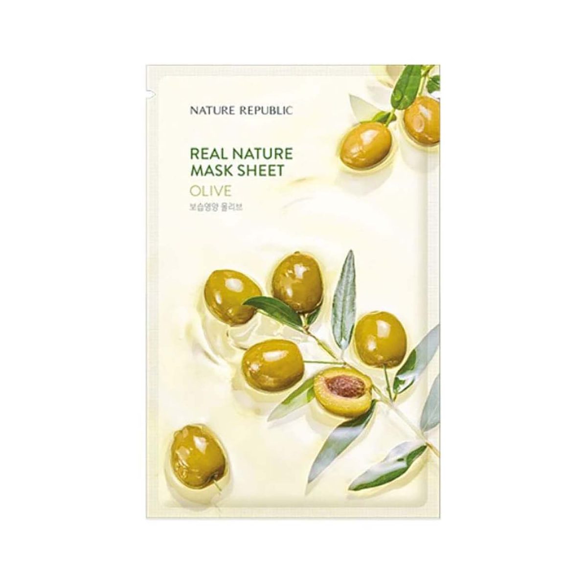 8806173456062.jpg Nature Republic Real Nature Mask Sheet Olive (Emulsion Type) 23ml - Image 1