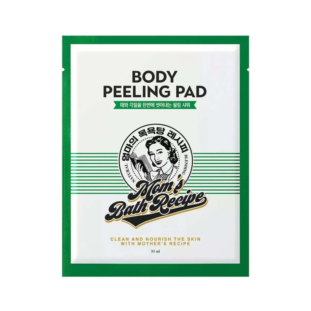 8809596939624.jpg Mom's Bath Recipe Body Peeling Pad Green 25ml - Image 1
