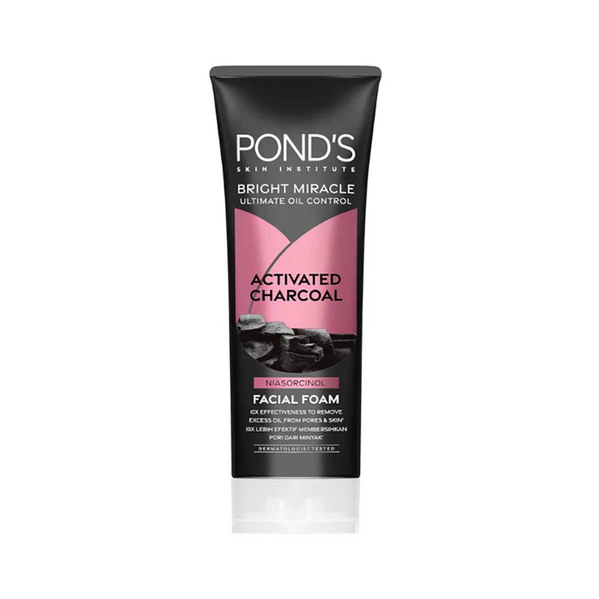 8999999053048 Ponds Bright Miracle Ultimate Oil Control Activated Charcoal Facial Foam 100g - Image 1