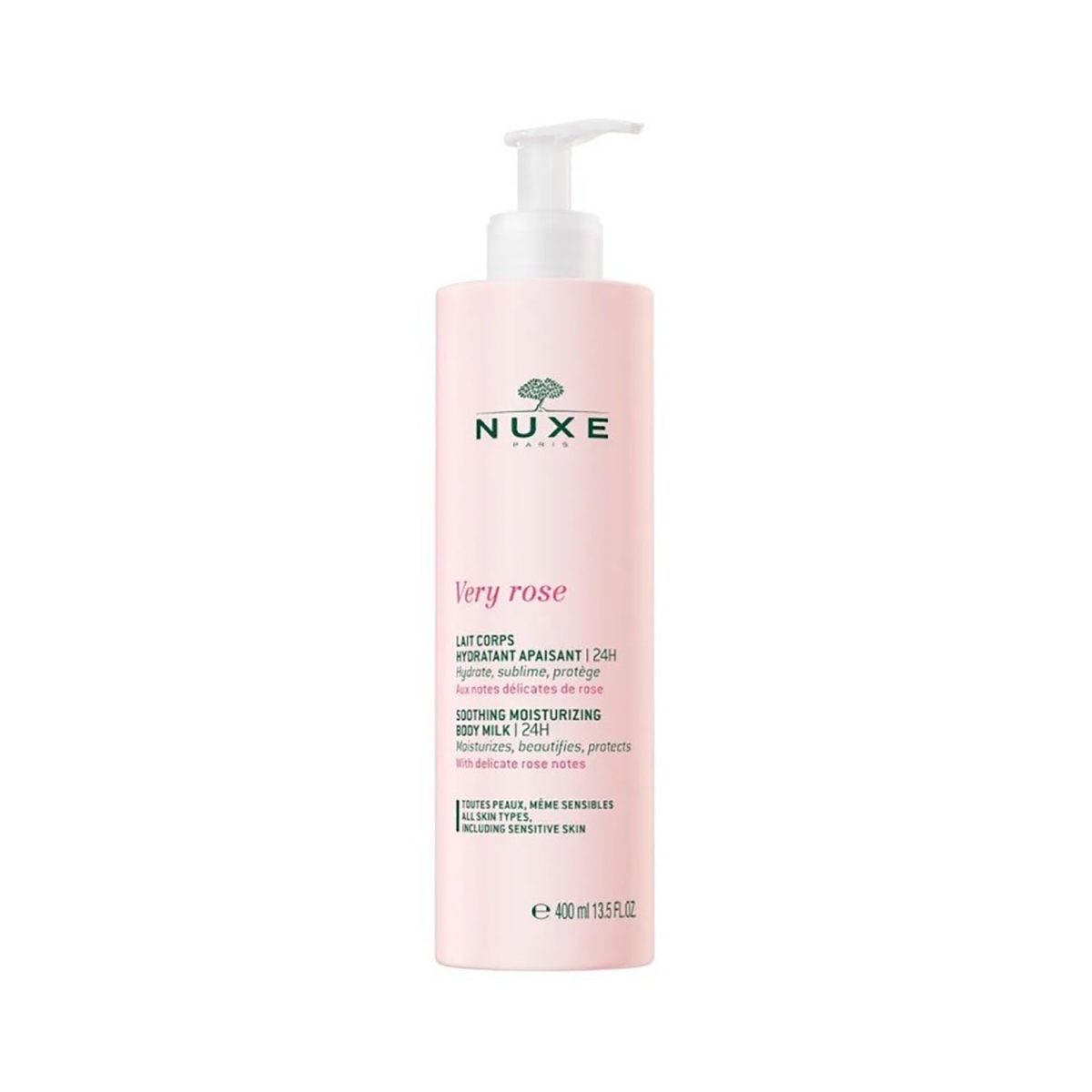 Nuxe Very Rose Body Milk Soothing Moisturizing 24h 400ml - Image 1