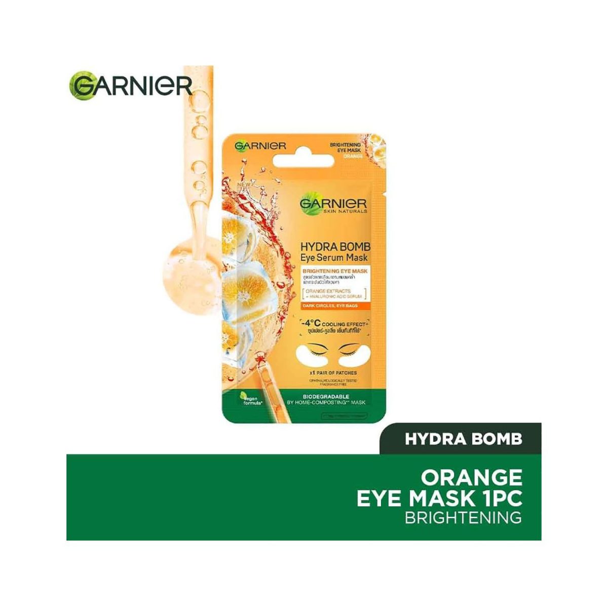 Garnier Moisture Bomb Orange Juice & Hyaluronic Acid Tissue Face Mask 6g - Image 1