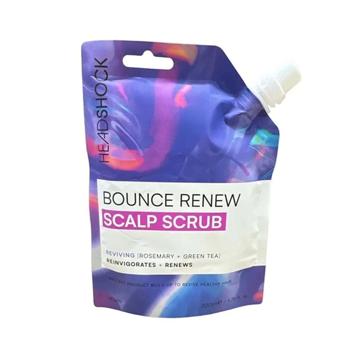 Headshock Bounce Renew Rosemary and Green Tea Scalp Scrub 200ml - Image 1