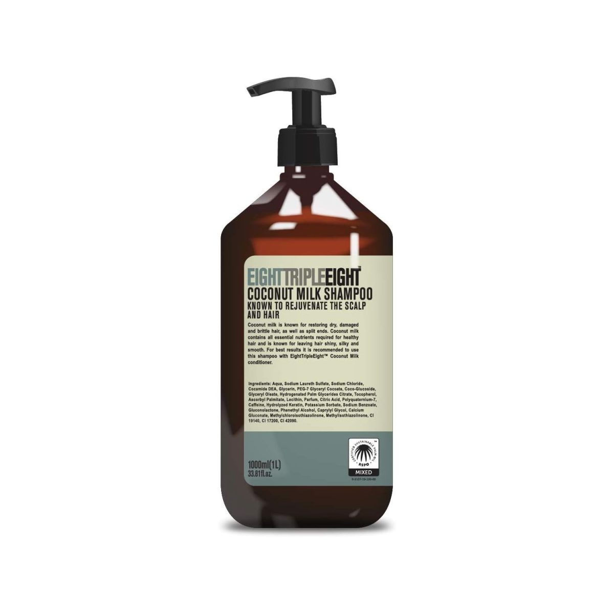 Eight Triple Eight Coconut Milk Shampoo 1L - Image 1