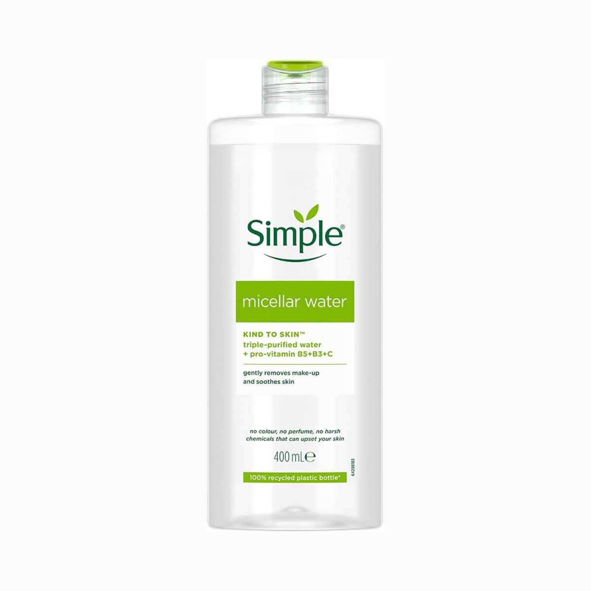 8710908371509 Simple Micellar Cleansing Water Kind To Skin 400ml - Image 1