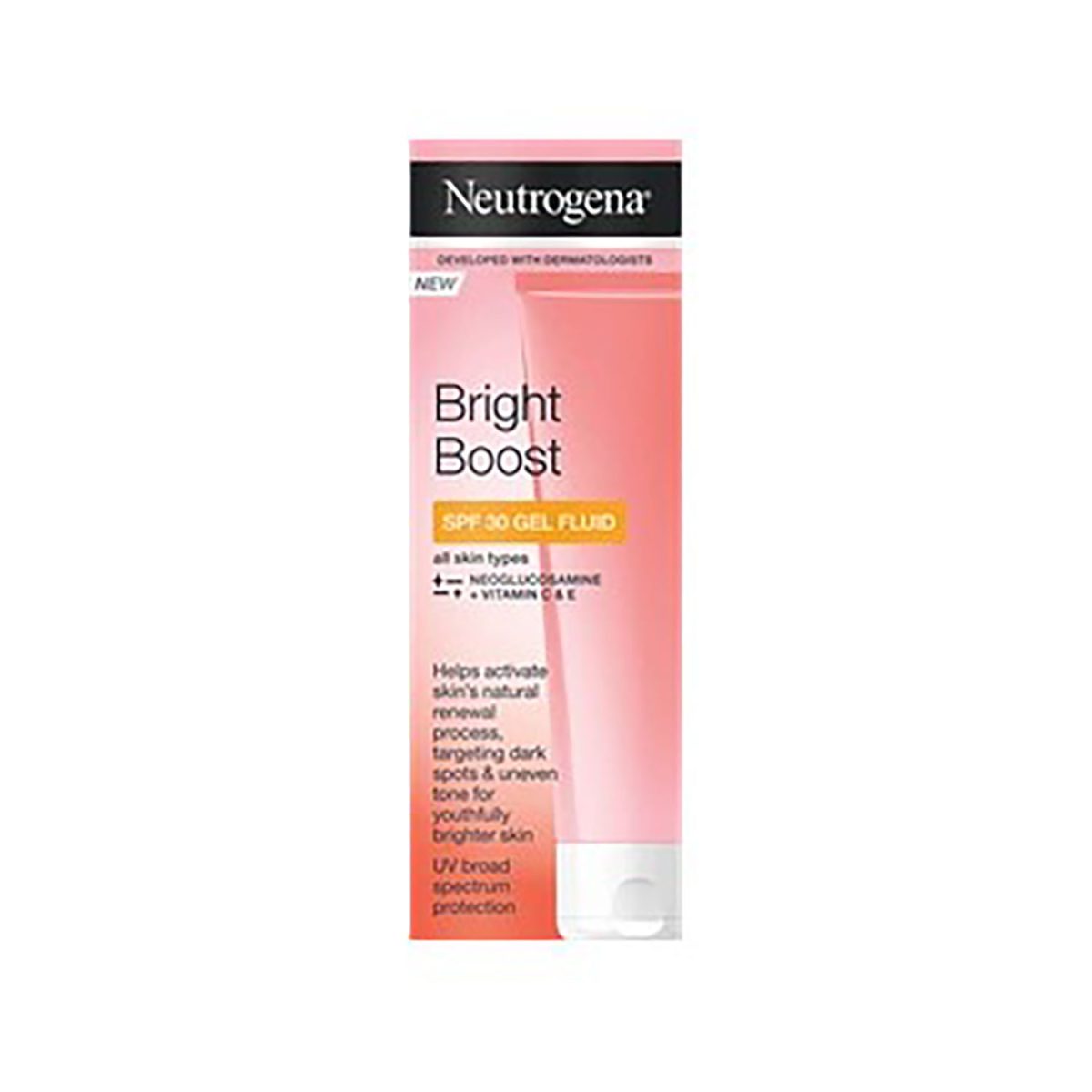 3574661593807 Neutrogena Bright Boost SPF 30 Gel Fluid Moisturiser 50ml - Image 1
