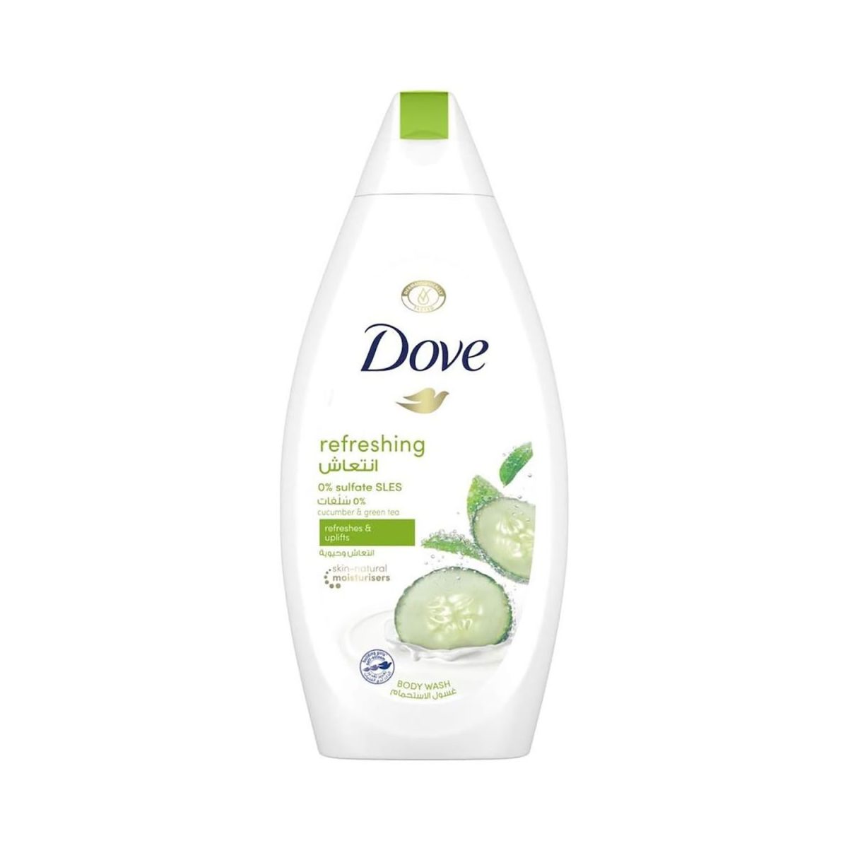 Dove Body Wash Refreshing Cucumber Green Tea Scent 750ml - Image 1