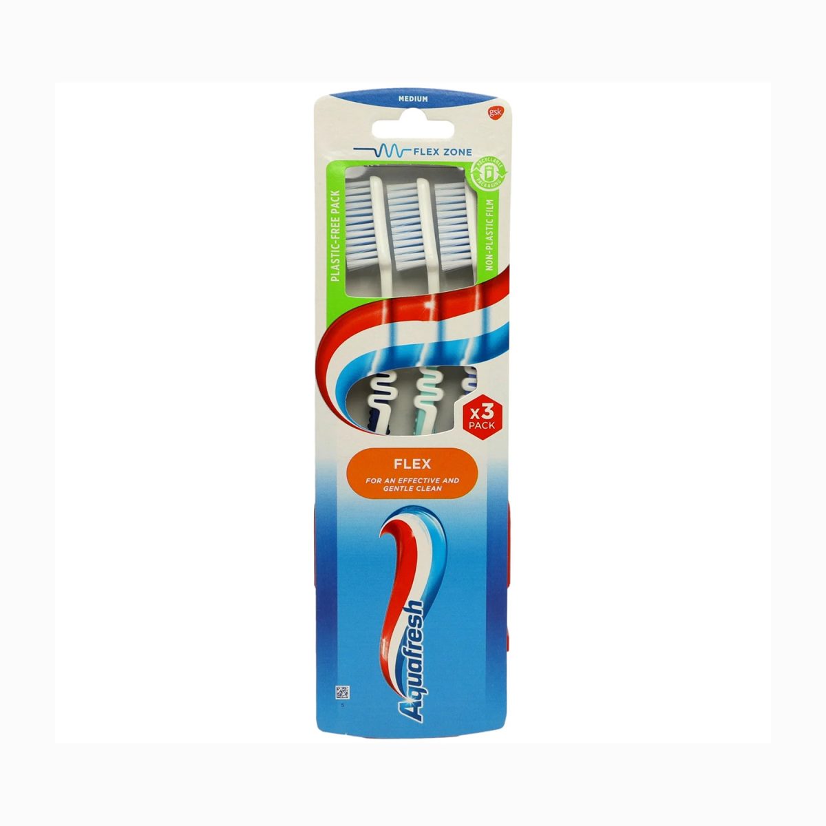 5054563123770 Aquafresh Toothbrush Flex X3 Pack - Image 1
